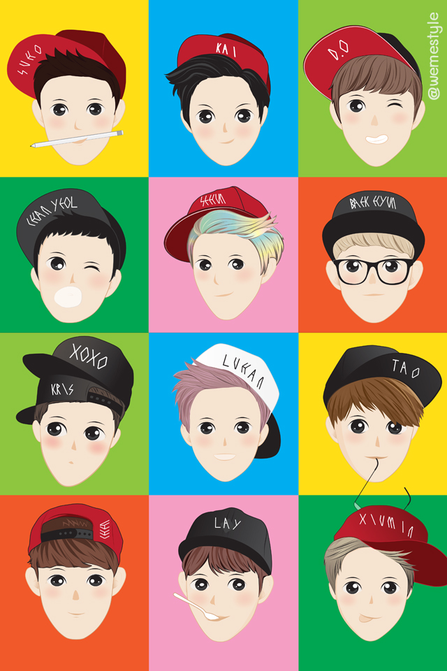 Wallpaper For iPhone Exo Color By Vizadesign