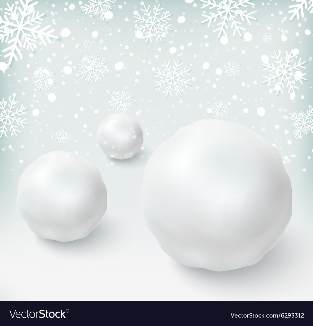 Free download Background with snowballs and snow Royalty Free Vector