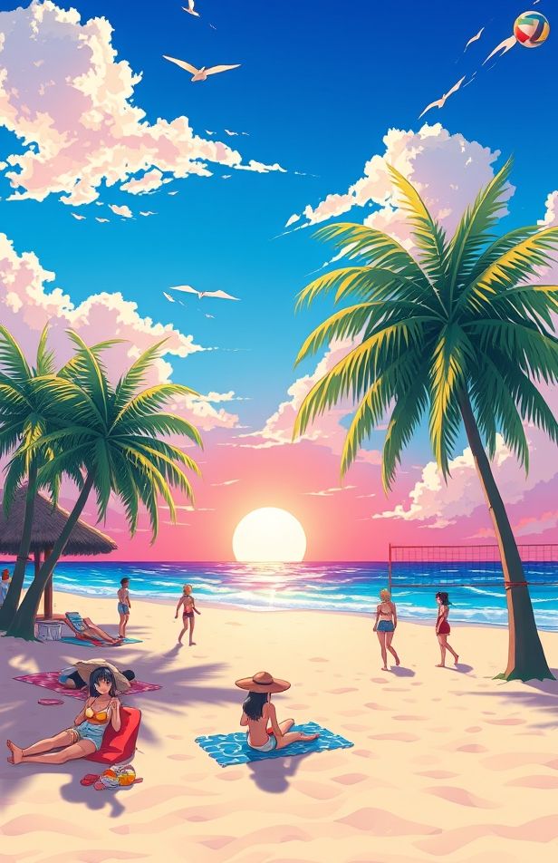 Anime Beach Wallpaper