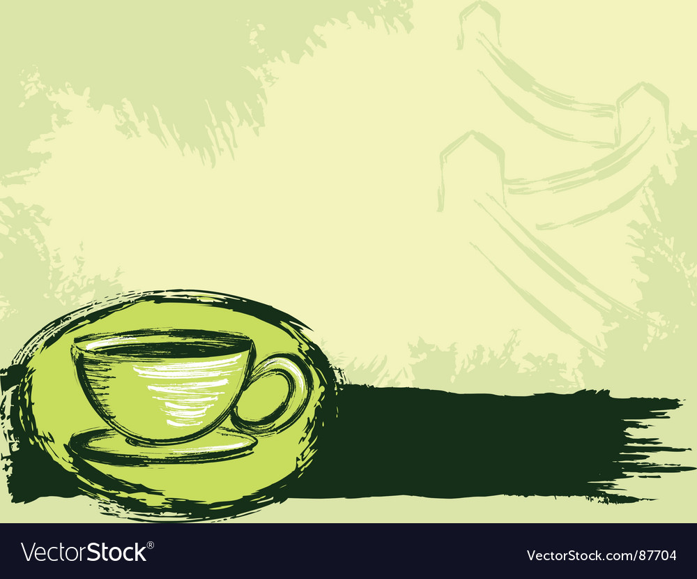 Grunge Chinese Tea Background Royalty Vector Image