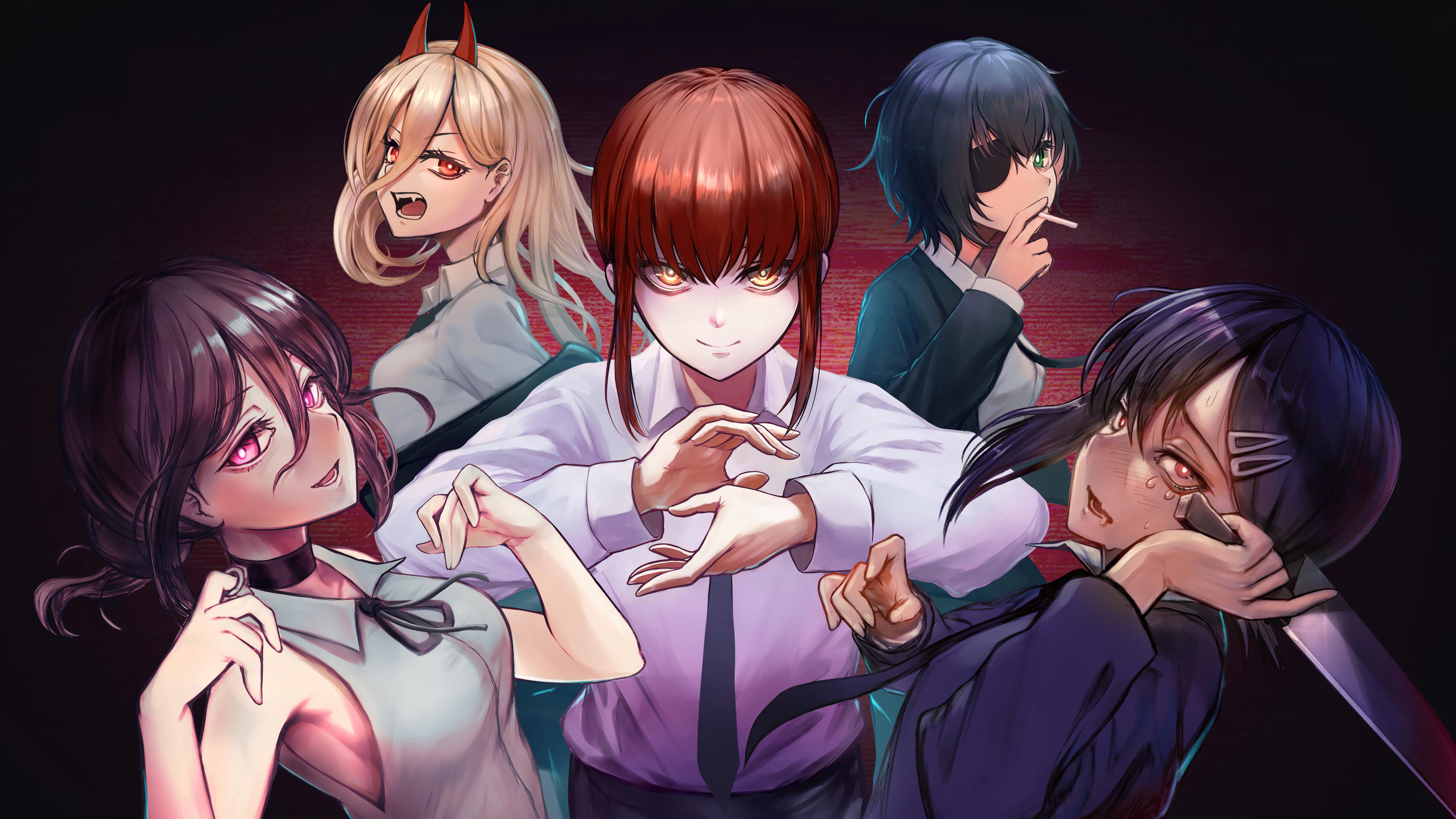 Chainsaw Man Makima Reze Power Kobeni Himeno 4k Wallpaper iPhone
