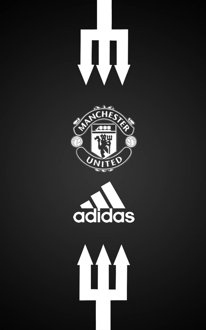 Manchester United Adidas Android Wallpaper Black