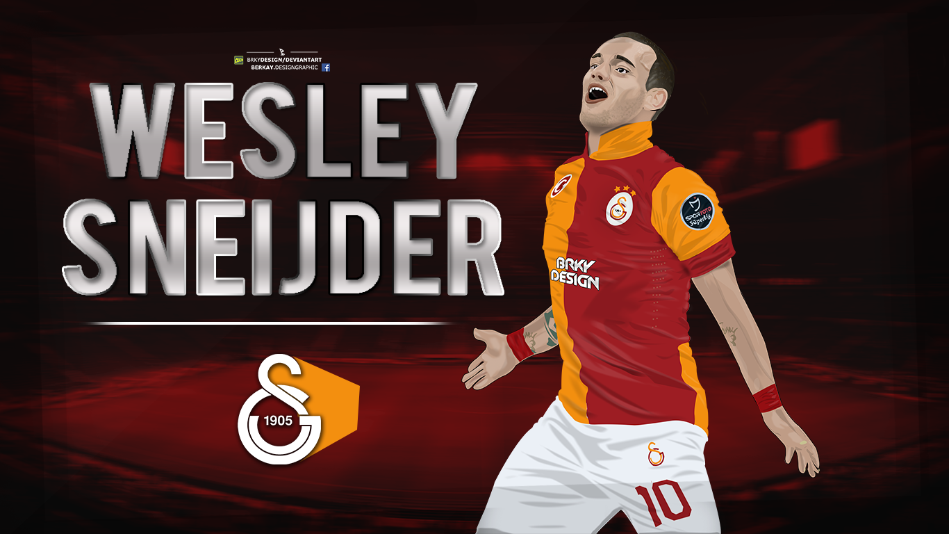Wesley Sneijder L Vector And Wallpaper By Brkydesign On