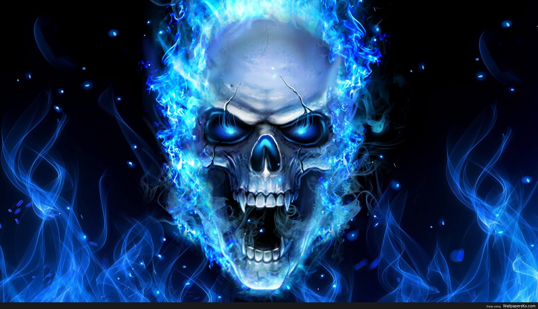 Xem ngay hình ảnh Skull Fire xanh đầy hoành tráng, thổi bùng niềm đam mê và sự phô diễn sức mạnh.