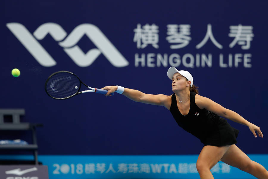 Ashleigh Barty During Shenzhen Open Wallpaper
