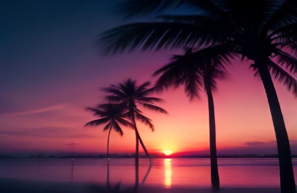 Palm Tree Sunset Wallpaper