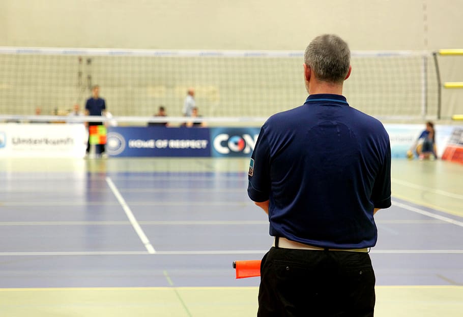 HD Wallpaper Man In Front Of Volleyball Sport Referee