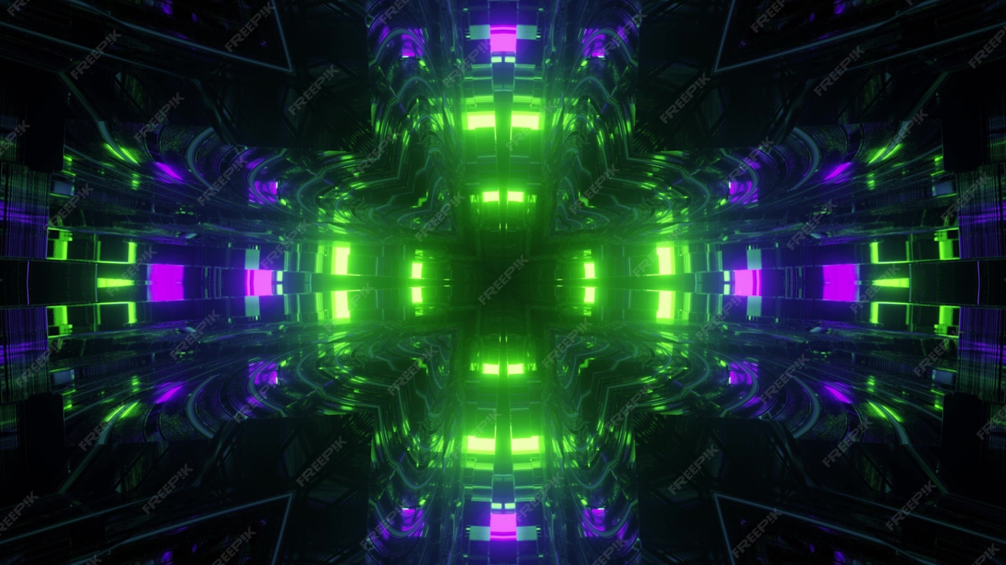 Neon Green And Purple Background Wallpaper