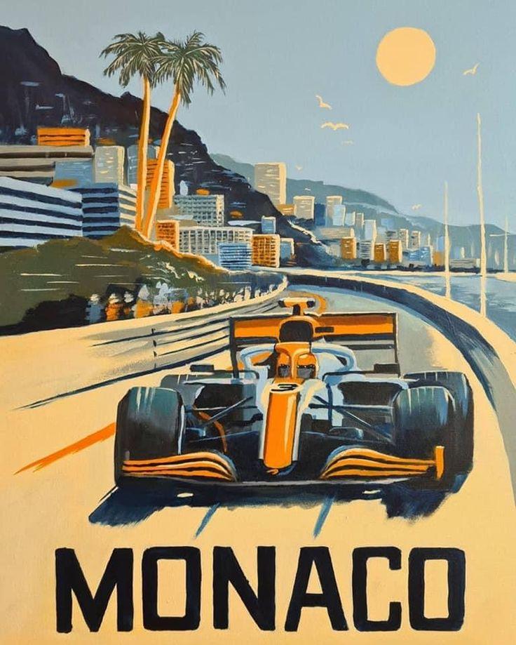 Ot Vio Santos On F1 Vintage Racing Poster Grand Prix
