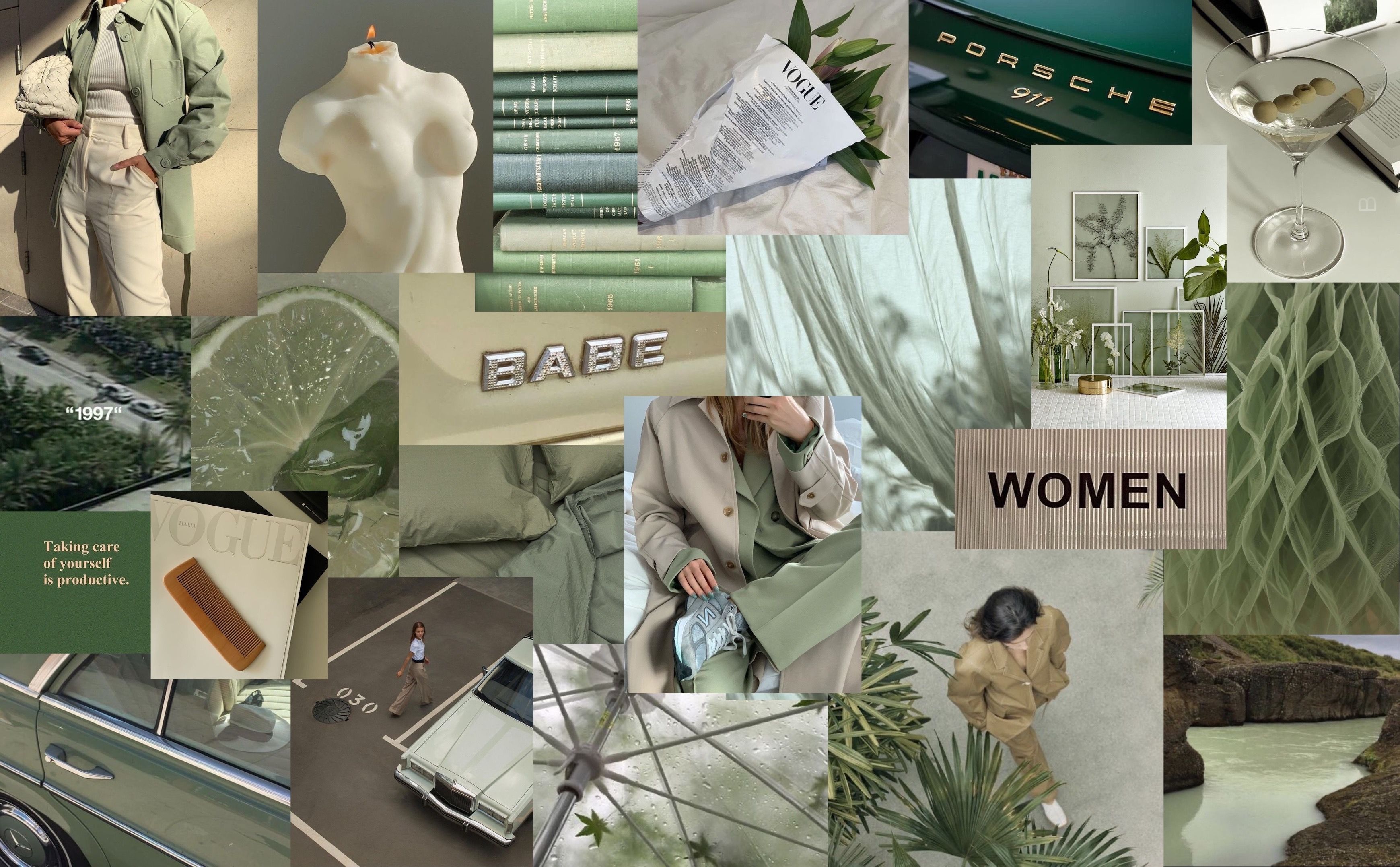 Aesthetic Sage Green Wallpaper Macbook