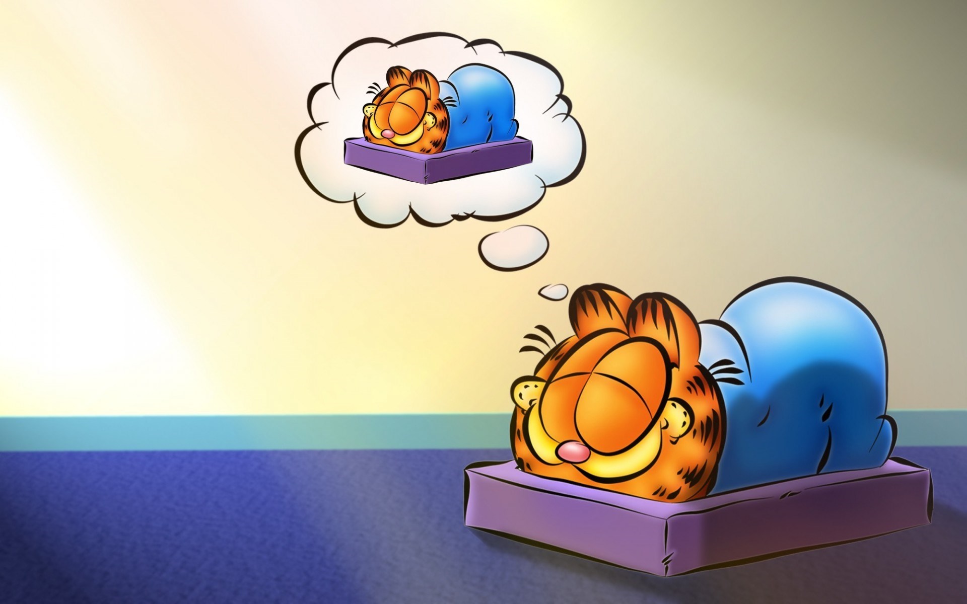 Garfield Cat Sleeping Cartoon Wallpaper