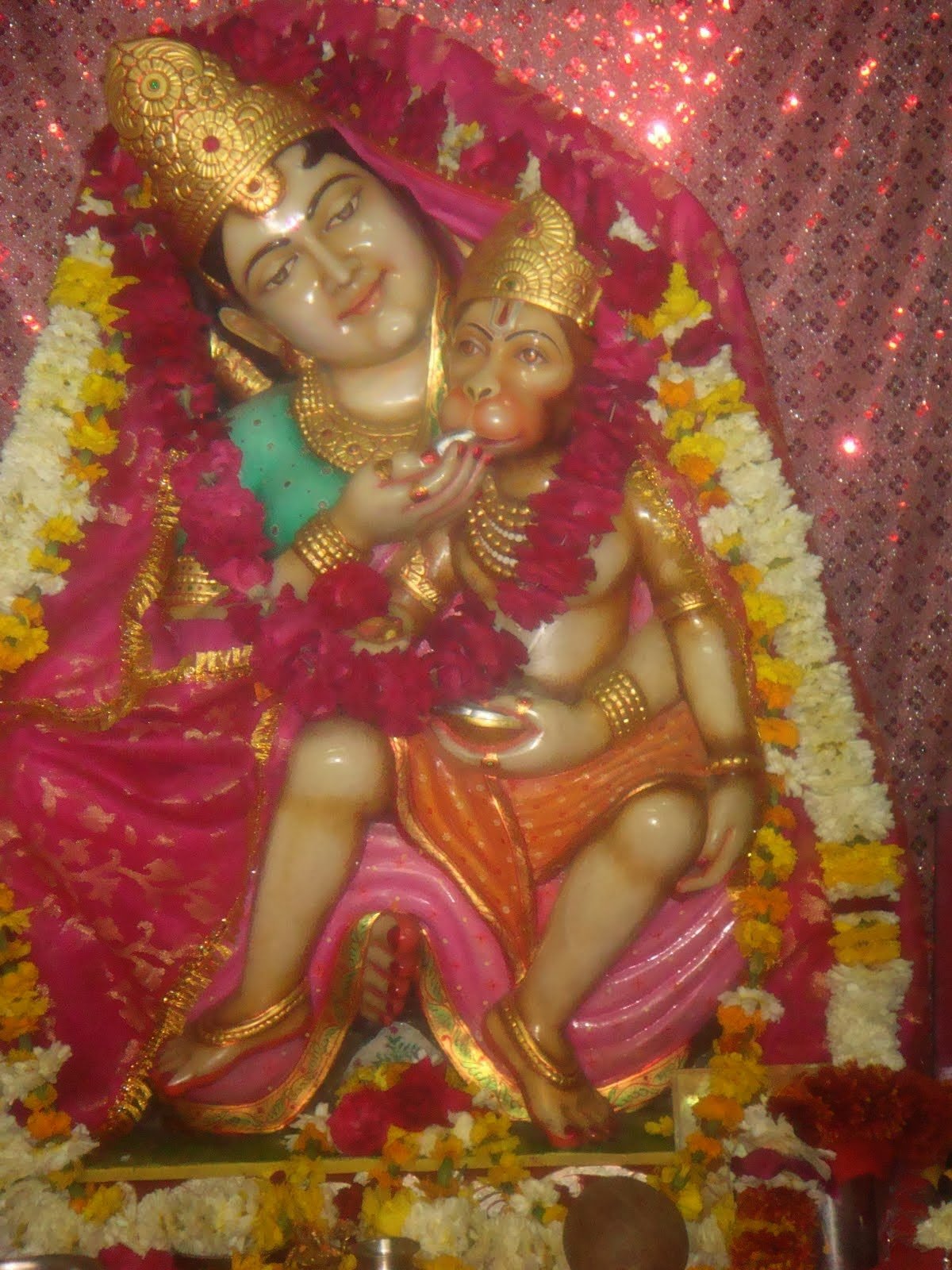 Baby Hanuman with mother Anjana wallpaper