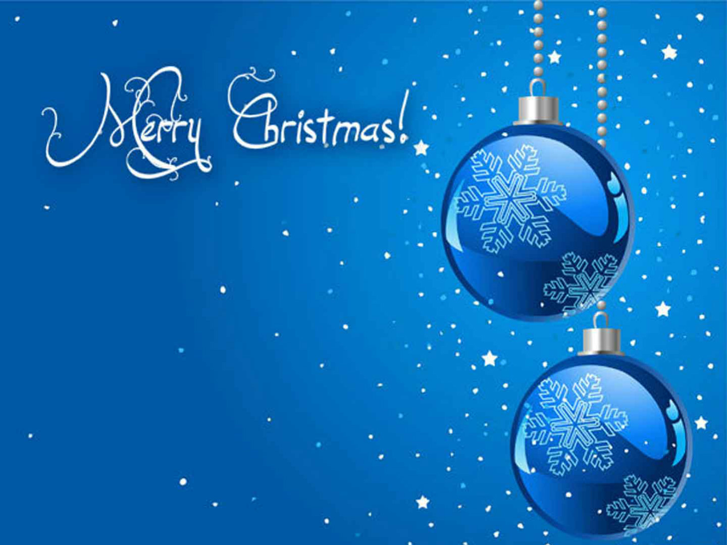 Christmas Blue Balls Wallpaper Which Is Under The