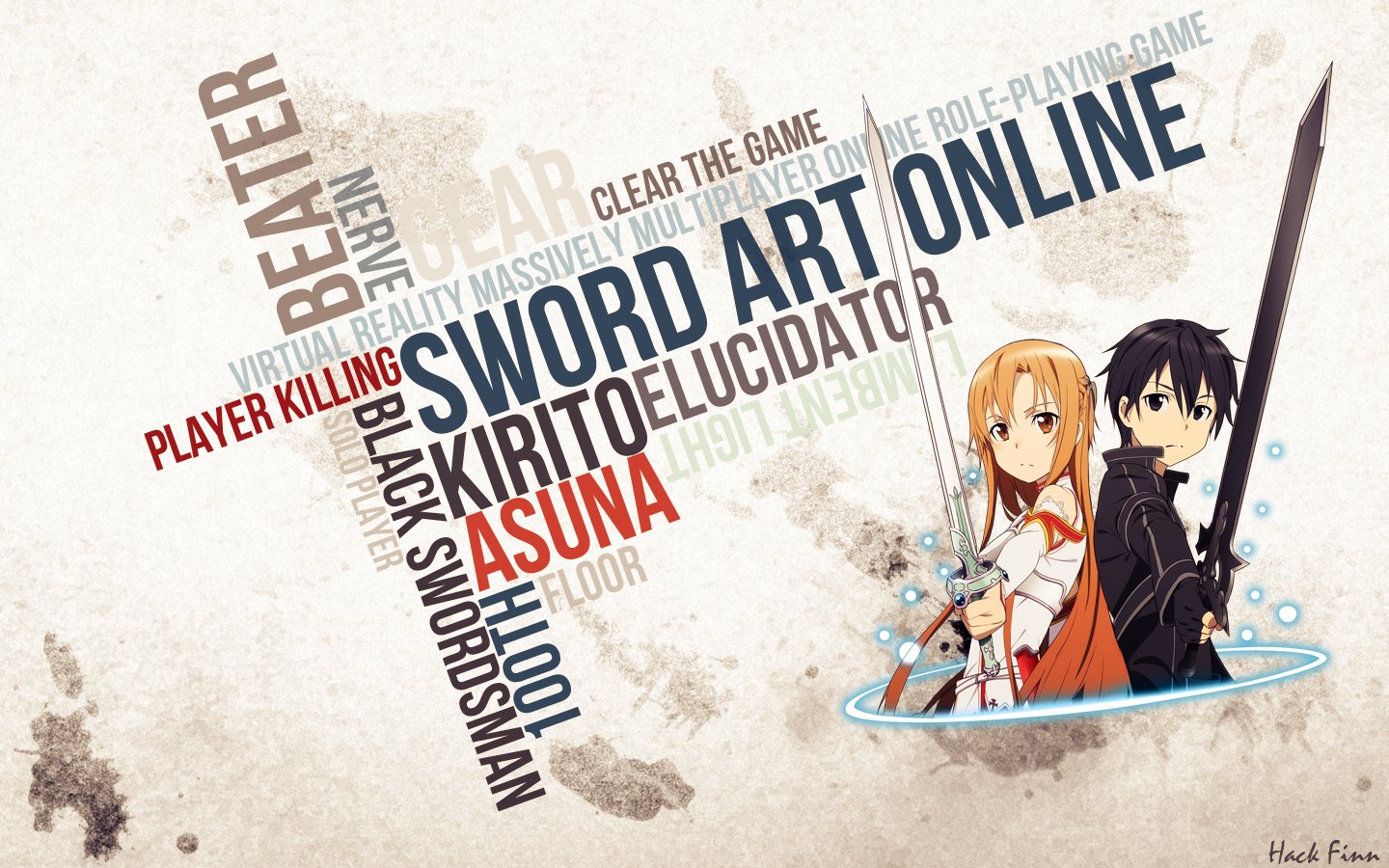 Kirito and Asuna SAO Player Hd Wallpaper Desktop Backgrounds for