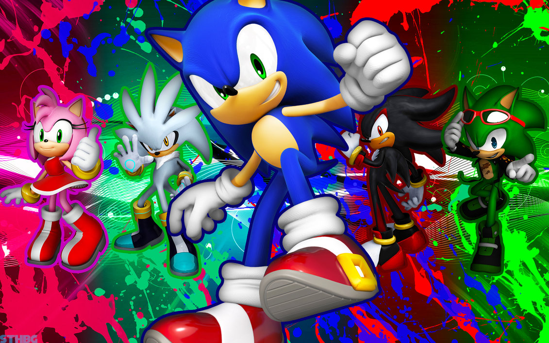 Sonic Shadow Silver Scourge And Amy Wallpaper By Sonicthehedgehogbg