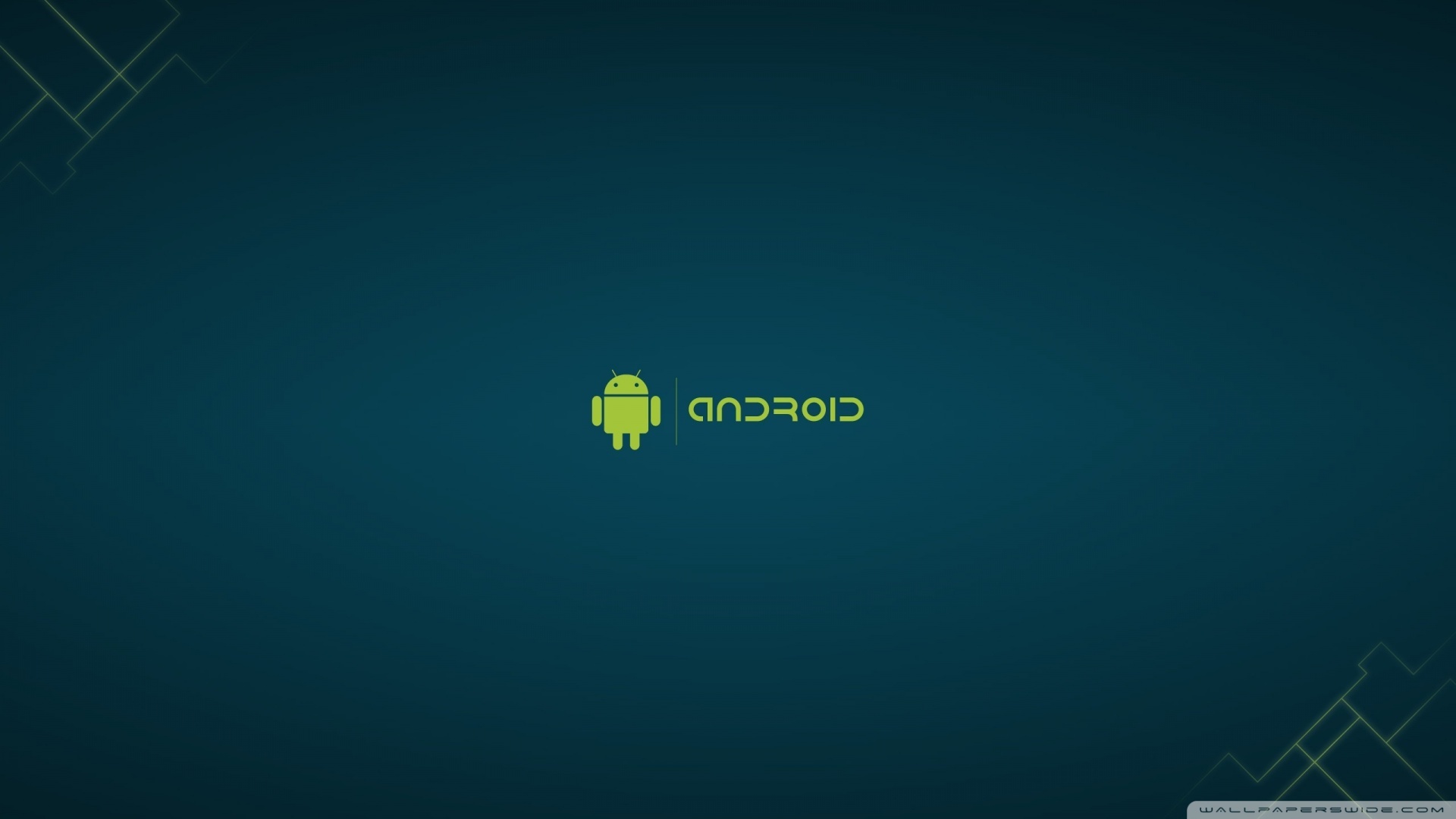 Minimalist Android Blue HD Background Wallpaper