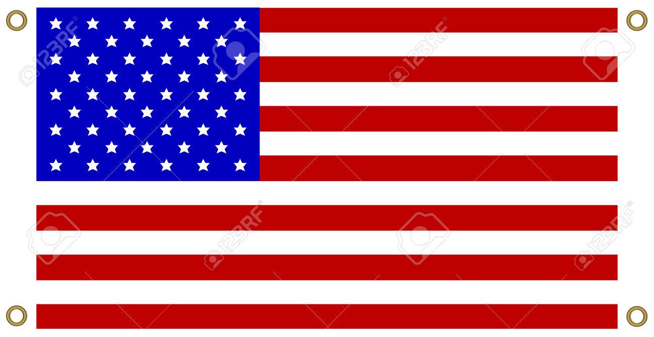 America Usa Flag Background Eyelet Punch The Corner Stock Photo