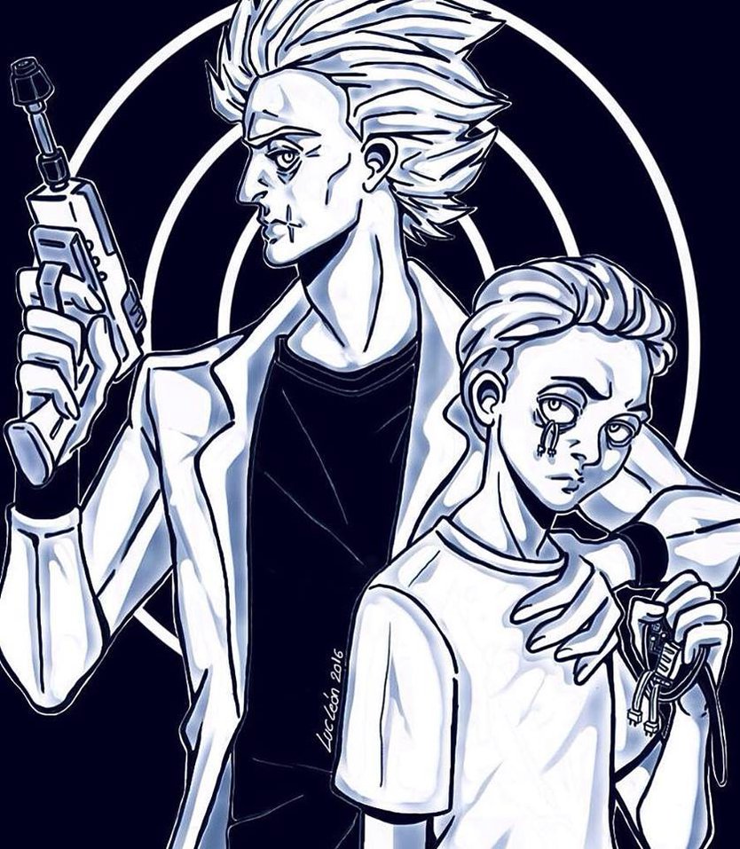 Evil Rick And Morty By Lucleon