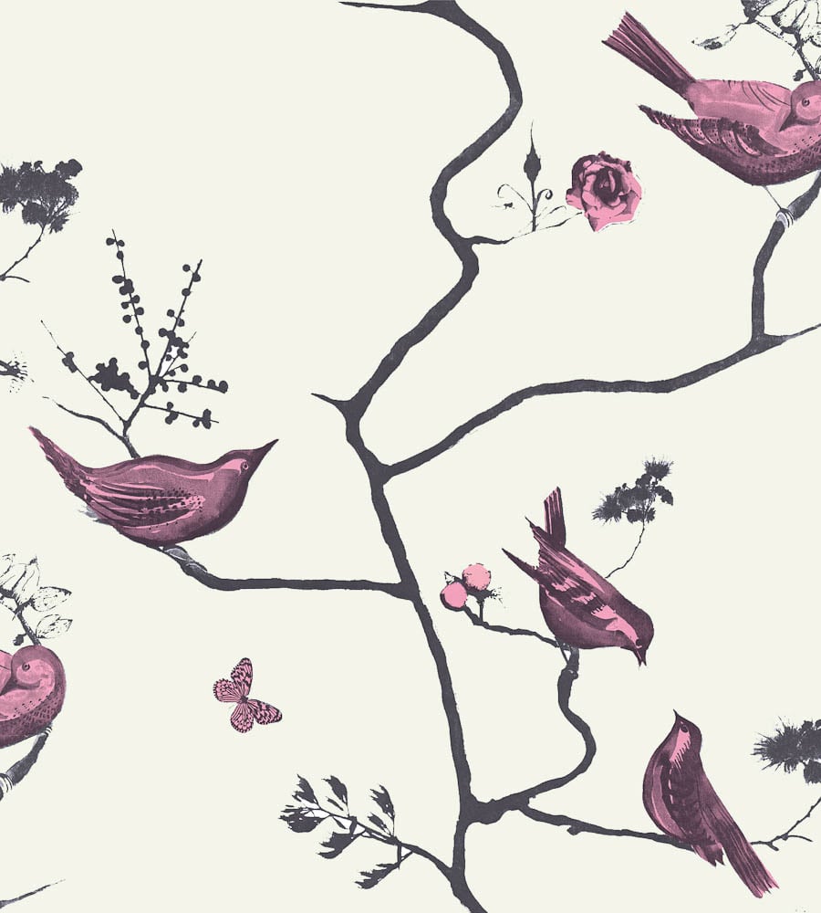 Pavilion Birds Wallpaper by Louise Body Jane Clayton