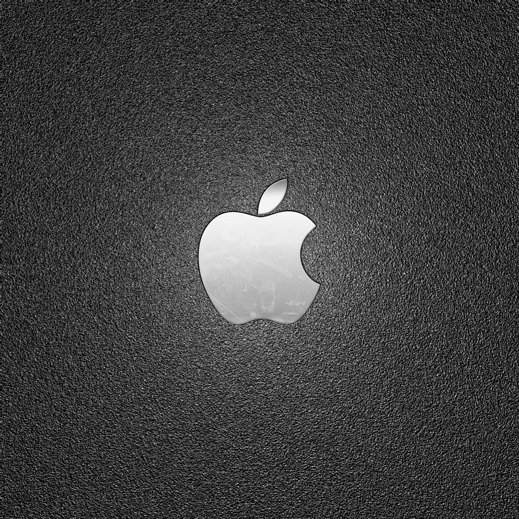Metal Apple on Textured Plastic iPad Wallpaper day