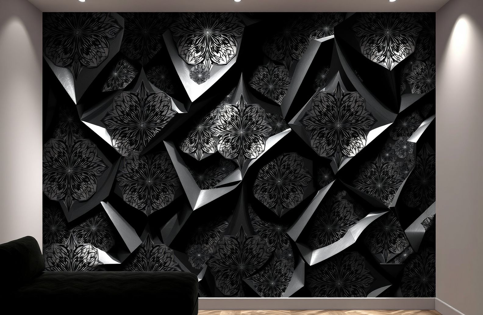 3d Black Wallpaper