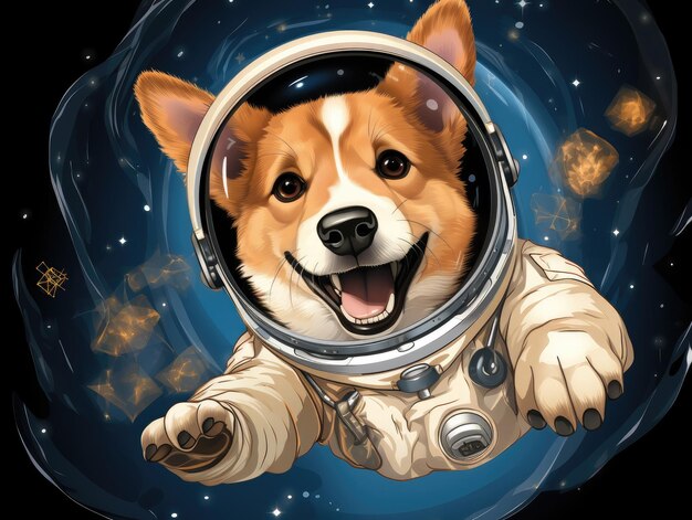 Cartoon Astronaut HD 8k Vector Illustration Wallpaper