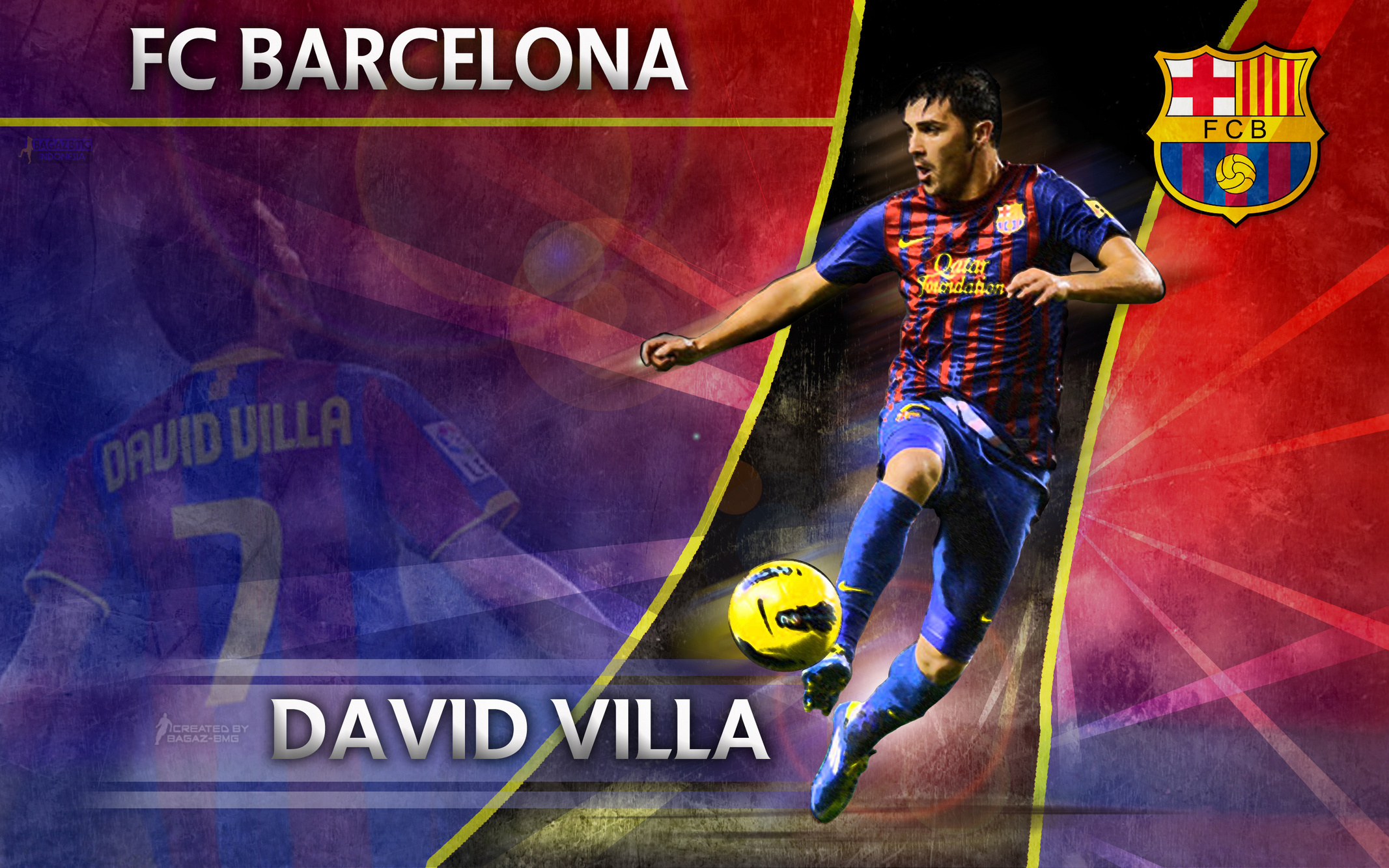 David Villa Fc Barcelona Player HD Wallpaper