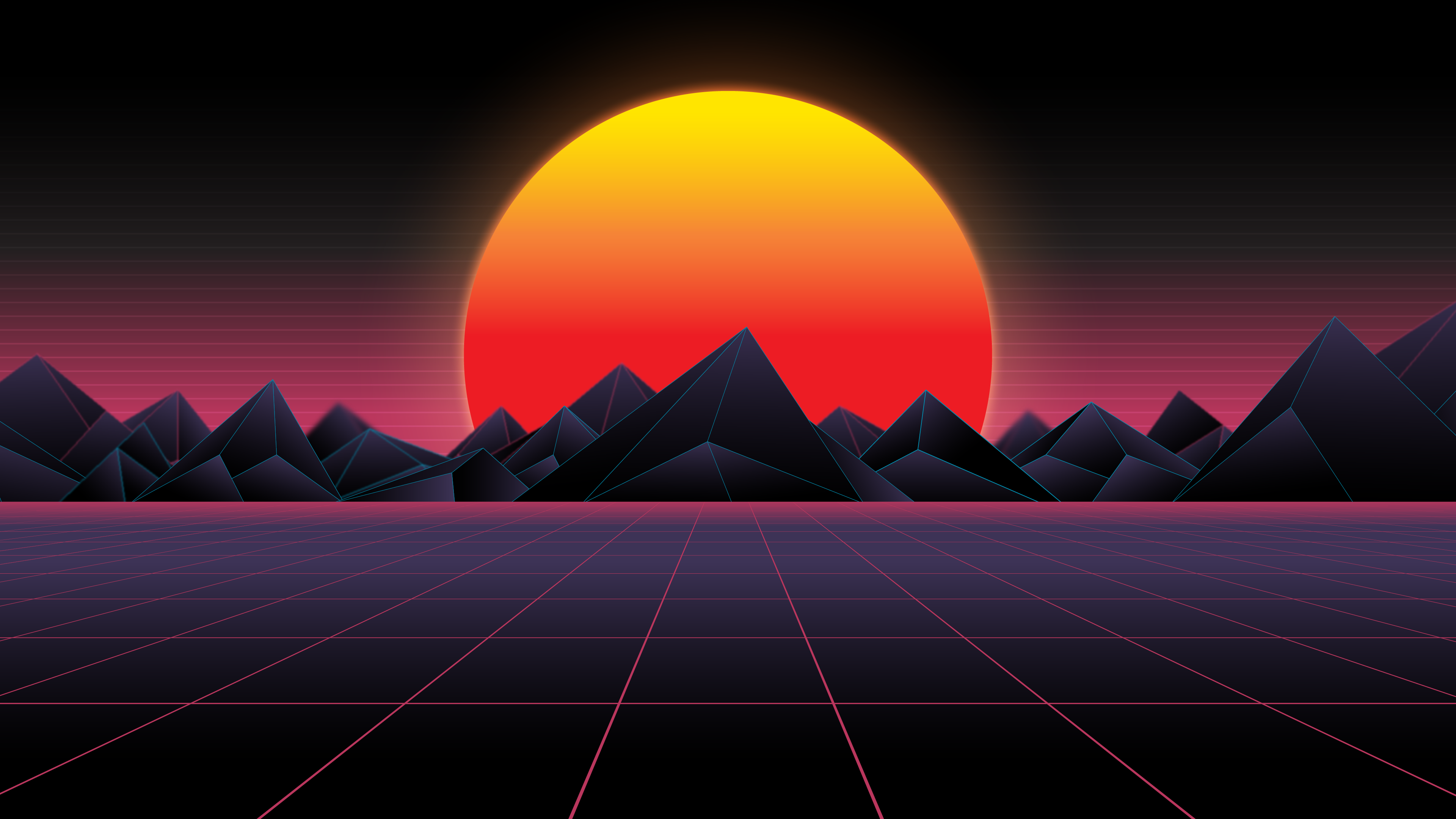 Background Wallpaper 4k And 8k Outrun Sunset