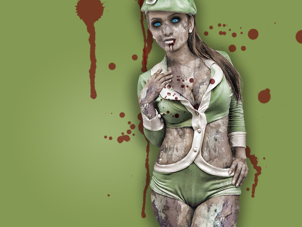 Scary Wallpaper Sexy Zombie Part
