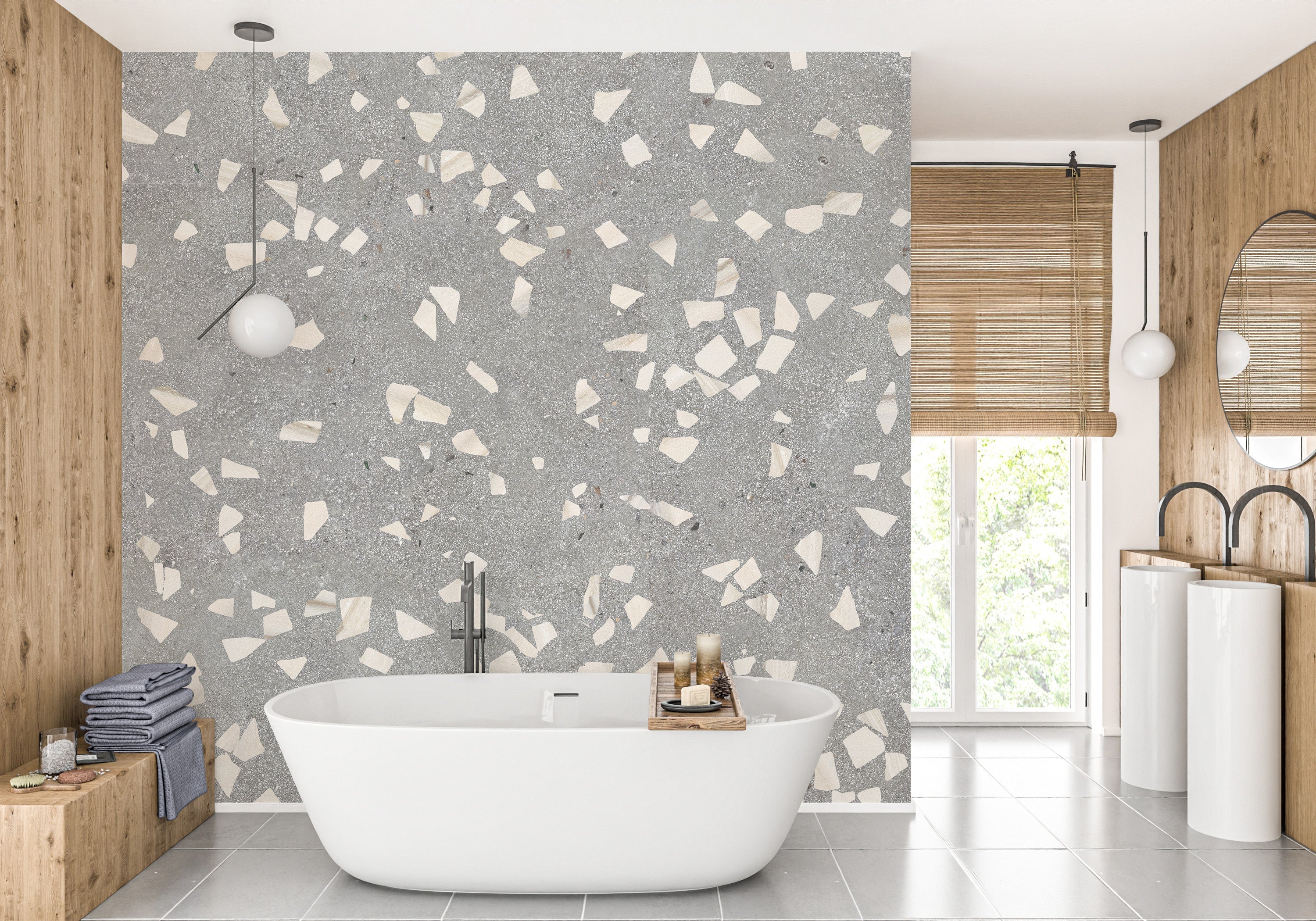 a830 Terrazzo Flooring Seamless Pattern Wallpaper