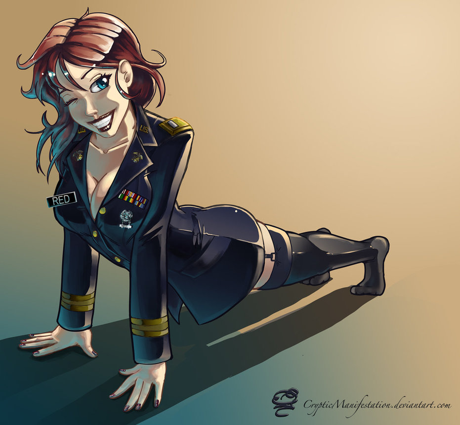 Military Pin Up Girl By Crypticmanifestation
