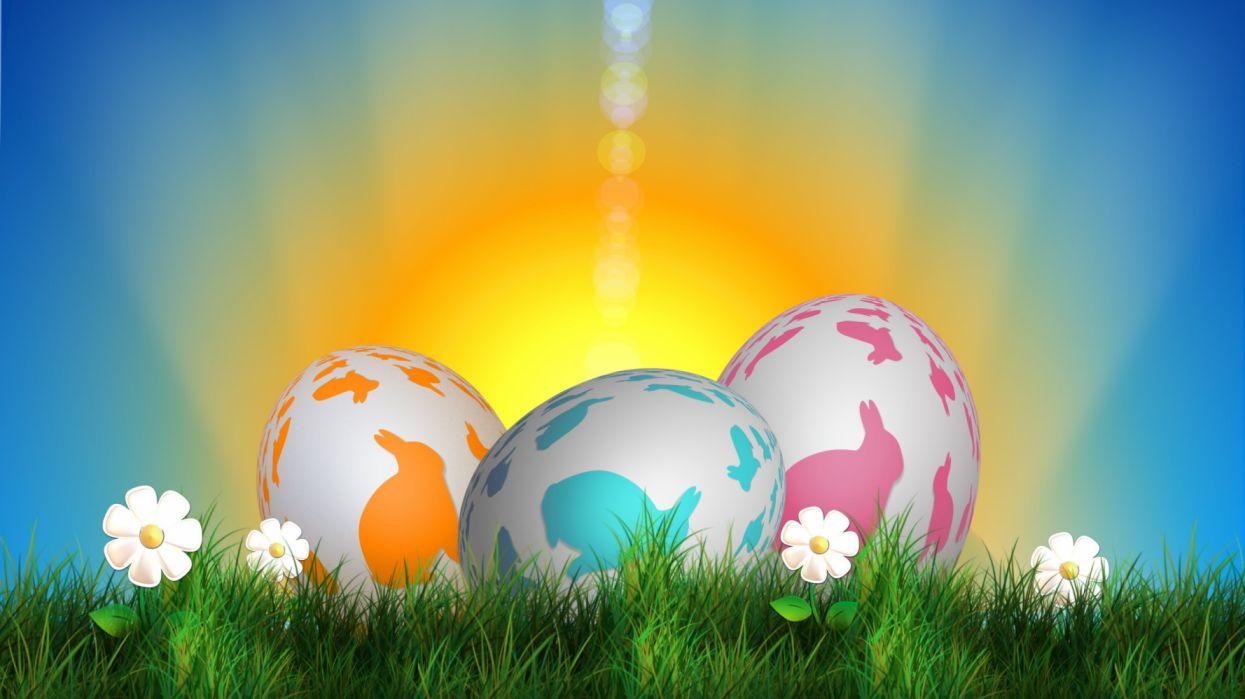 Glitter Happy Easter Family And Friends Wallpaper