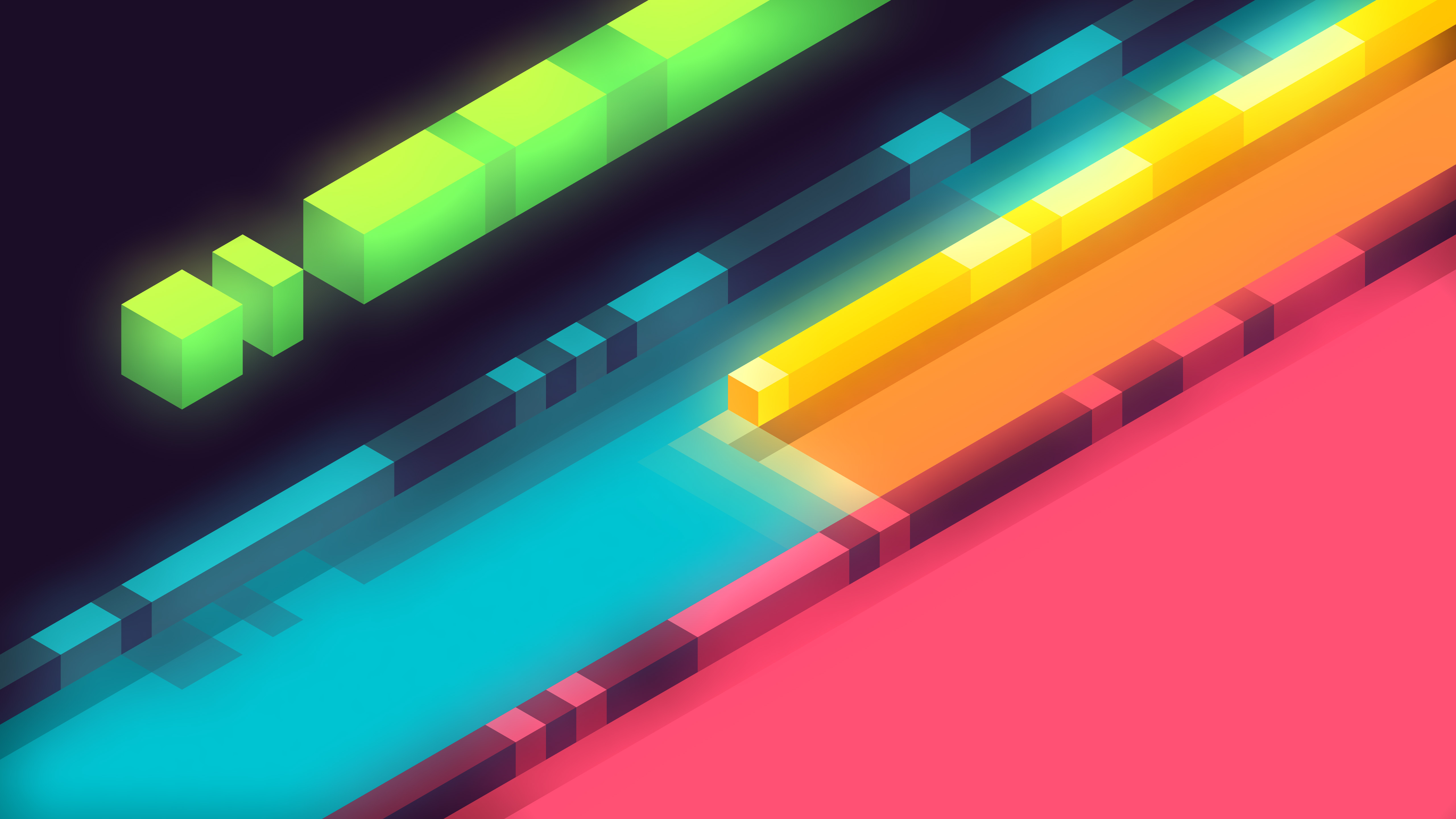 3d Abstract Colorful Shapes Minimalist 5k HD 4k Wallpaper Image