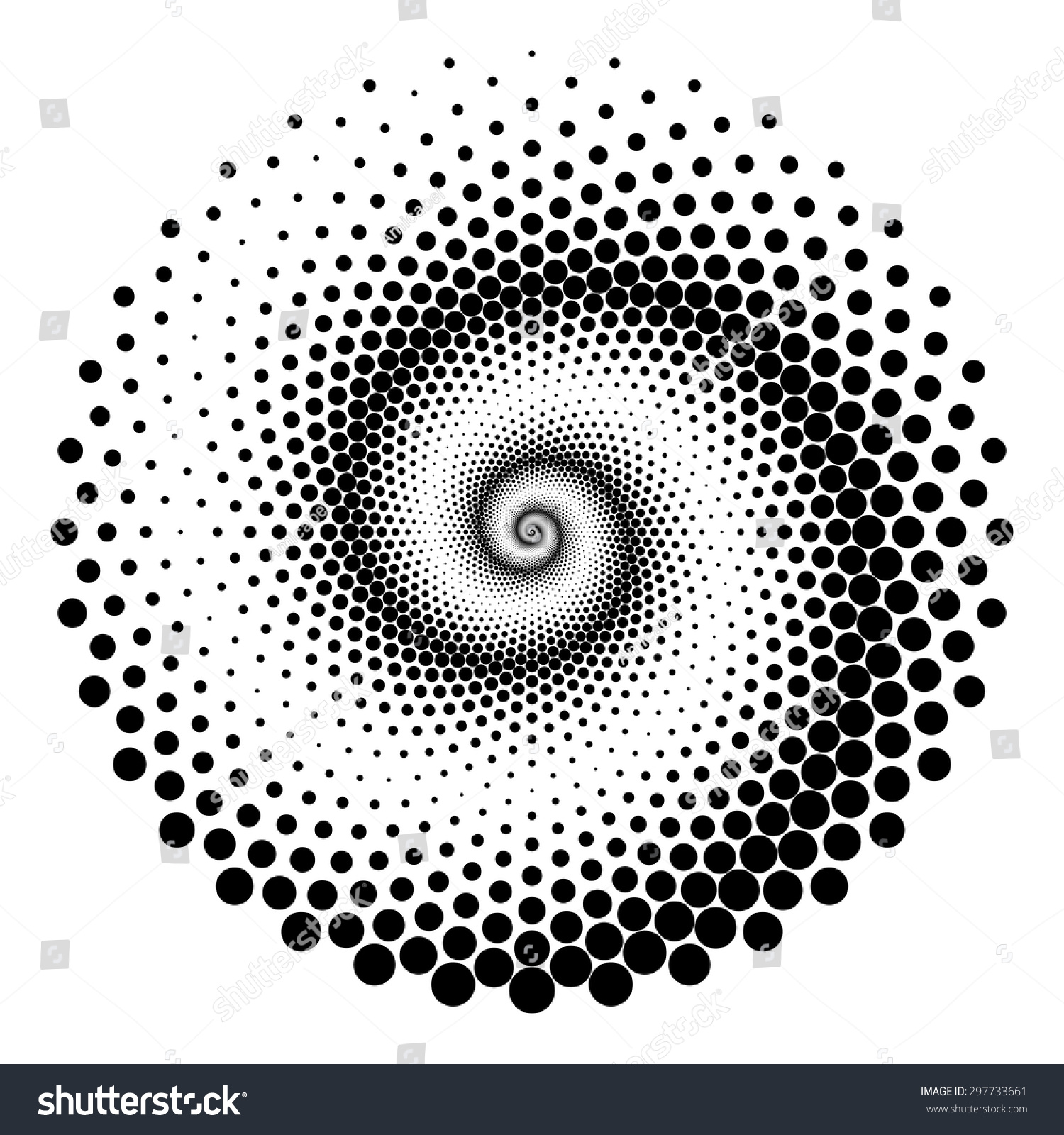 Design Spiral Dots Backdrop Abstract Monochrome