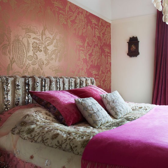 Headboard Is Covered In A Moroccan Throw To Plete The Ethnic Look