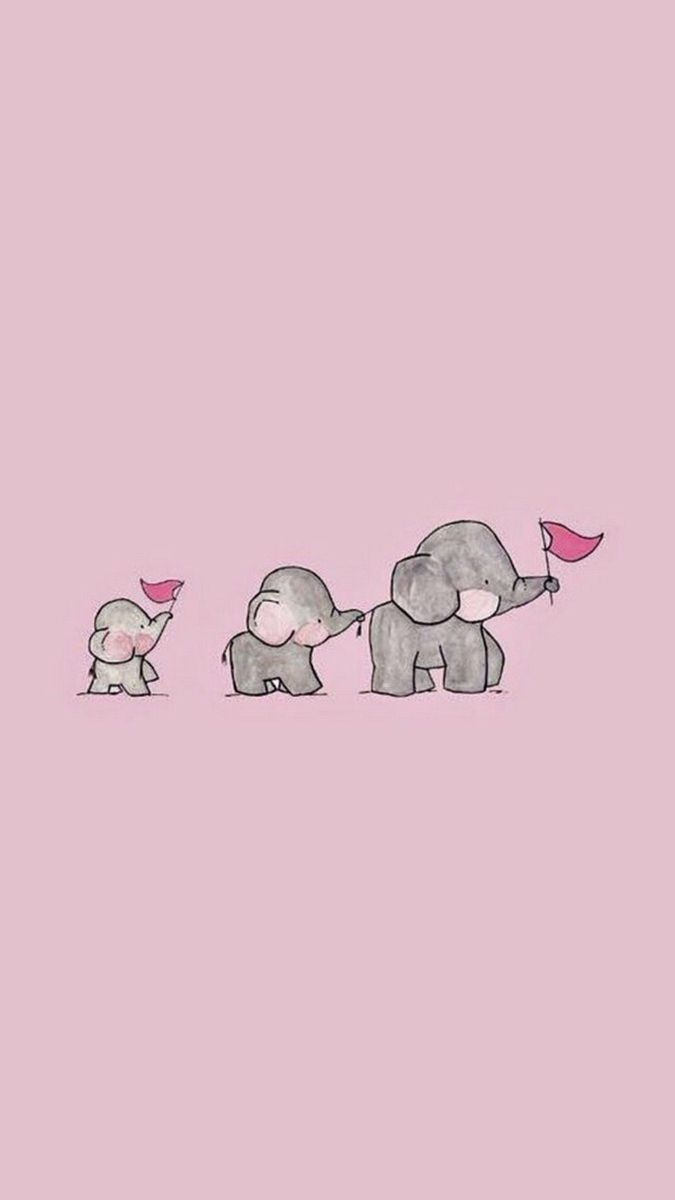 Aesthetic Elephant iPhone Wallpaper Pink Android Cute