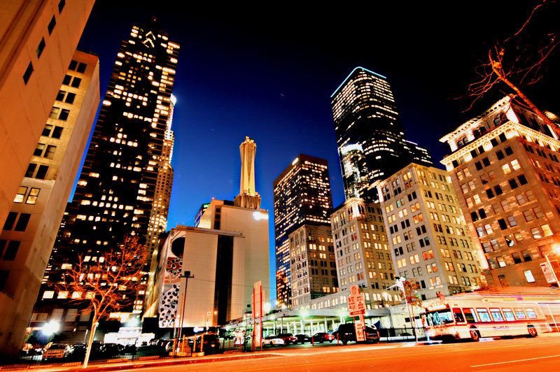 Downtown Los Angeles Night HDr By Designkase