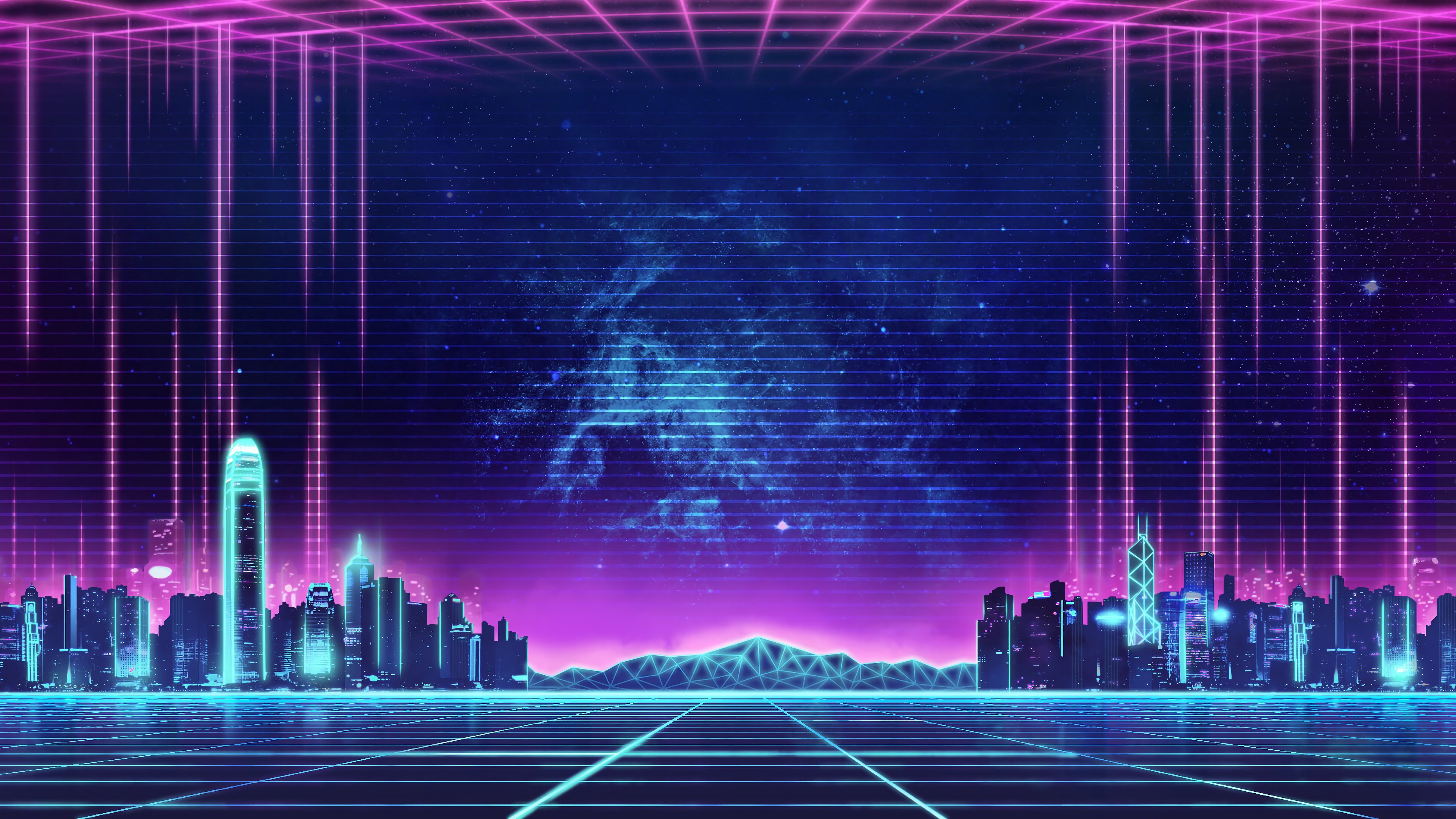 Abstract City Buildings Digital Art 4k Wallpaper
