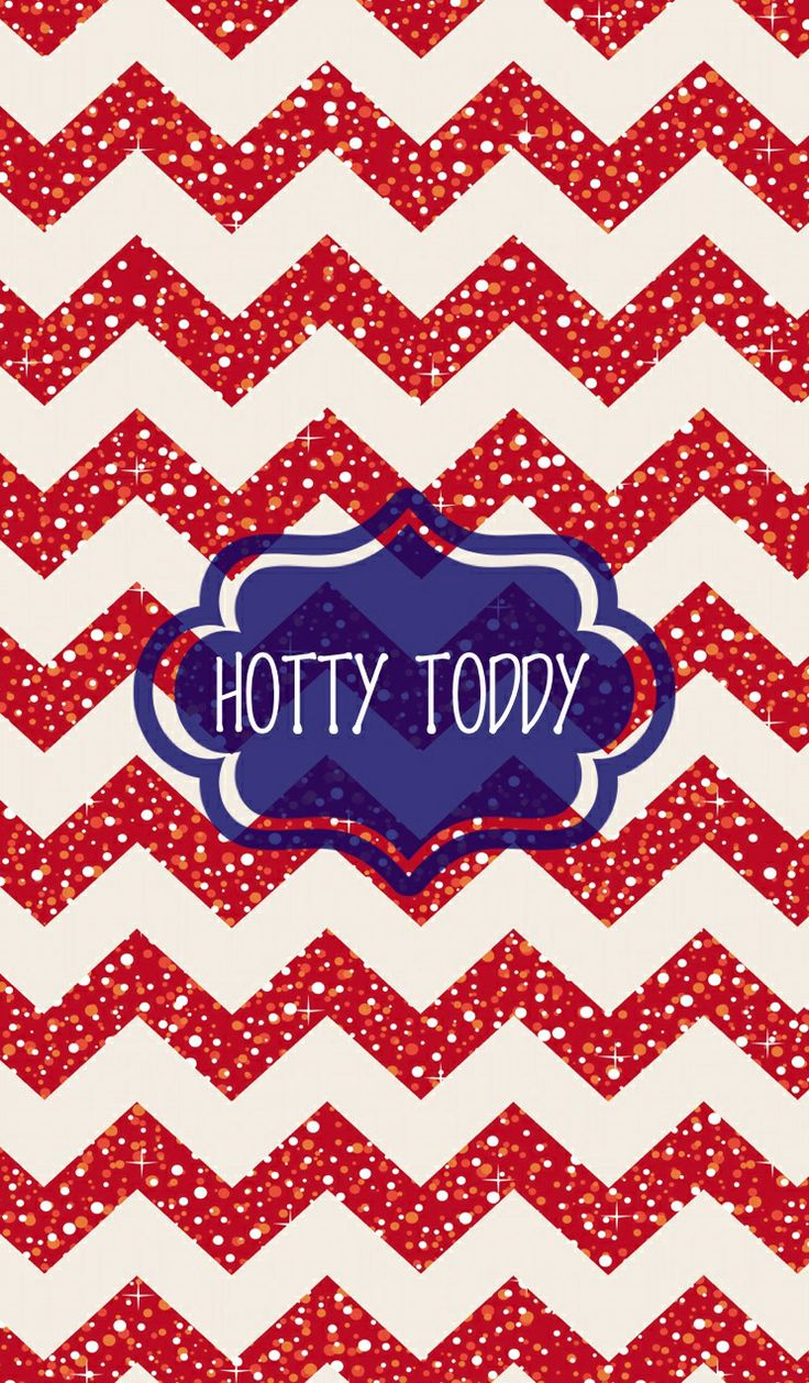 Ole Miss Hotty Toddy Red Glitter Chevron iPhone Wallpaper