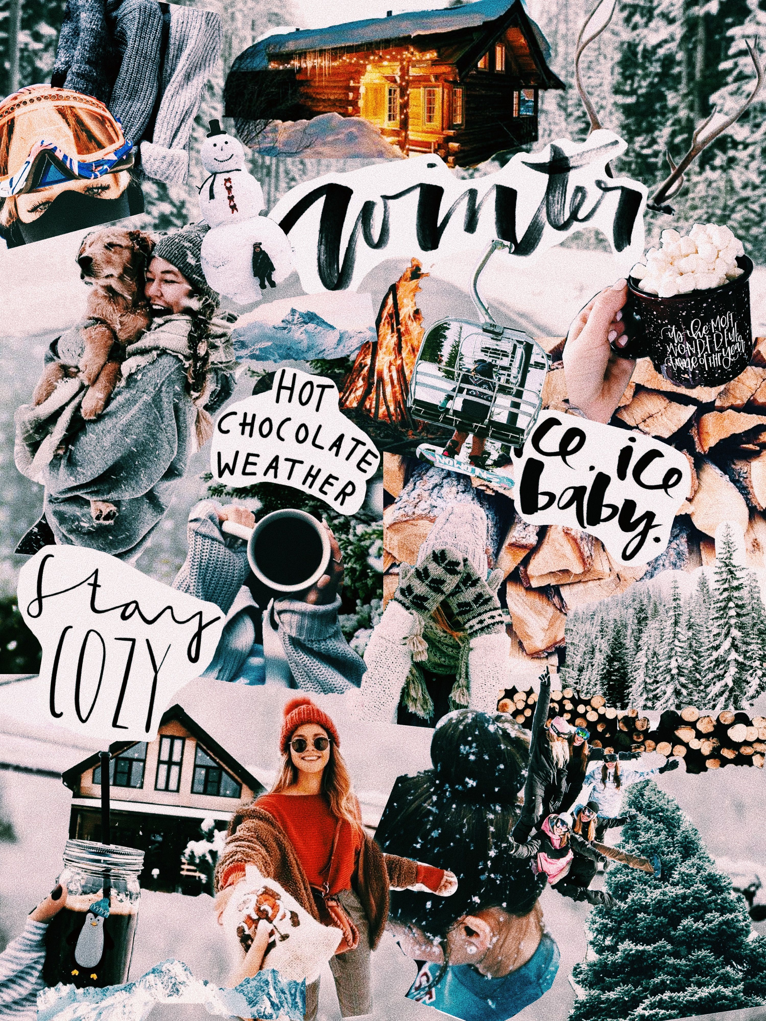 22+] Cute Winter Collages Wallpapers - WallpaperSafari