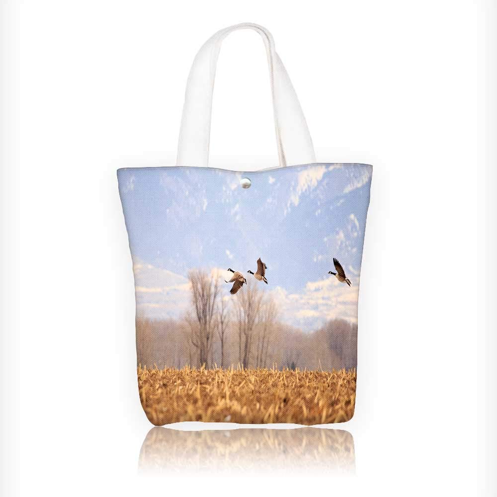 Amazon S Tote Bag Flock Of Geese With Landscape In
