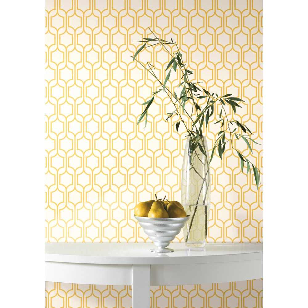 Removable Wall Decals   Trellis Wallpaper   Marigold White I Wall 1000x1000
