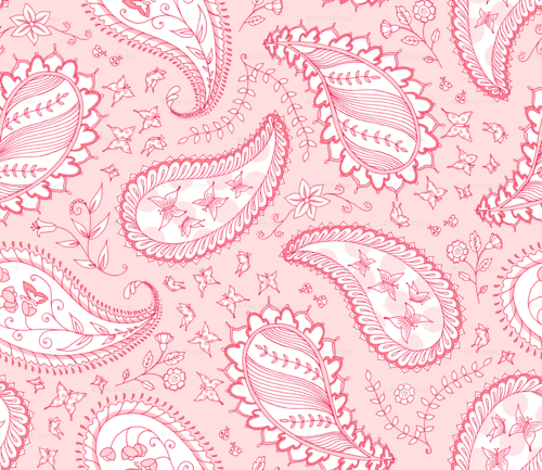 Pink Paisley Background Wallpaper