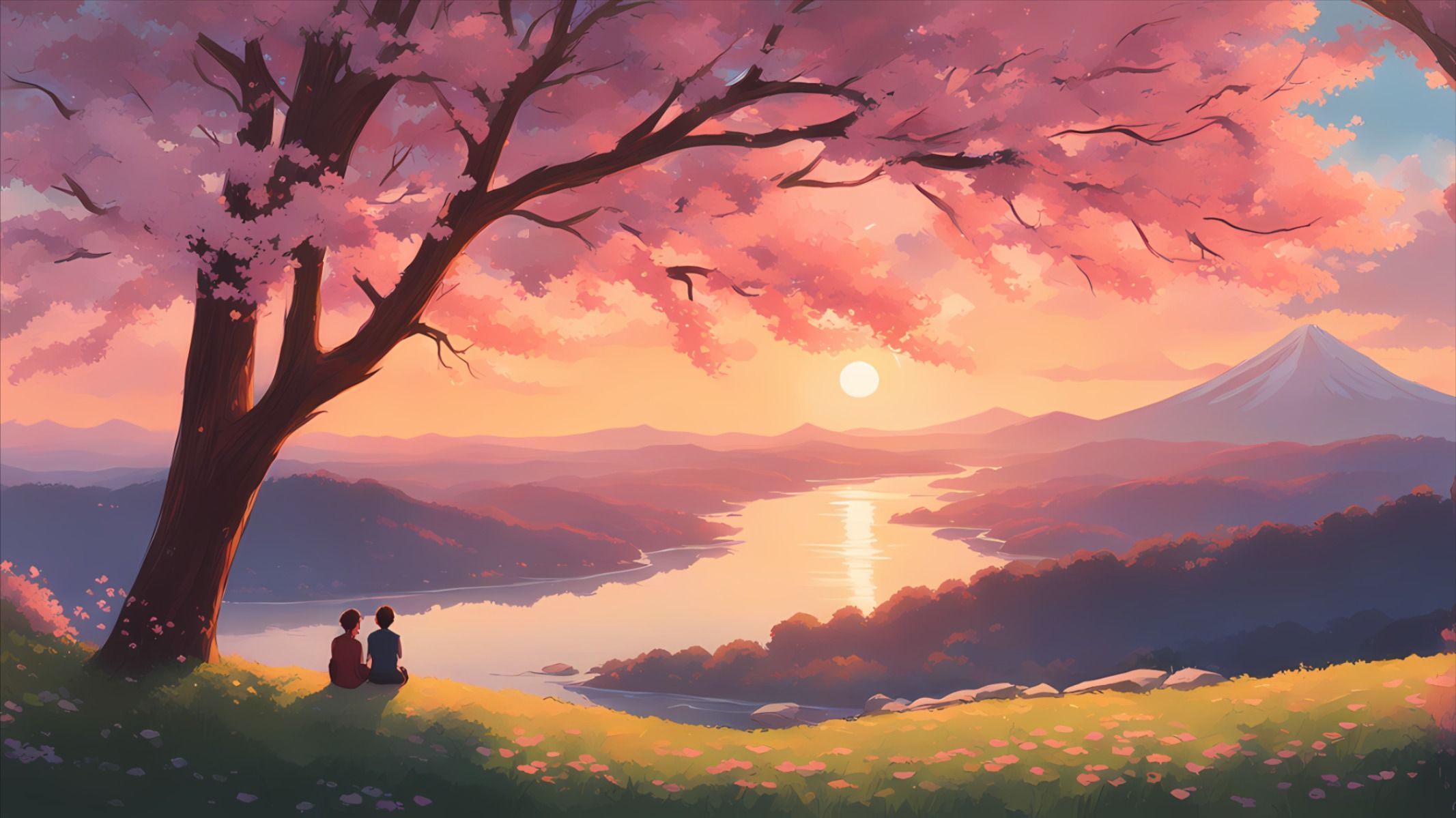 Anime Scenery Aesthetic Wallpaper