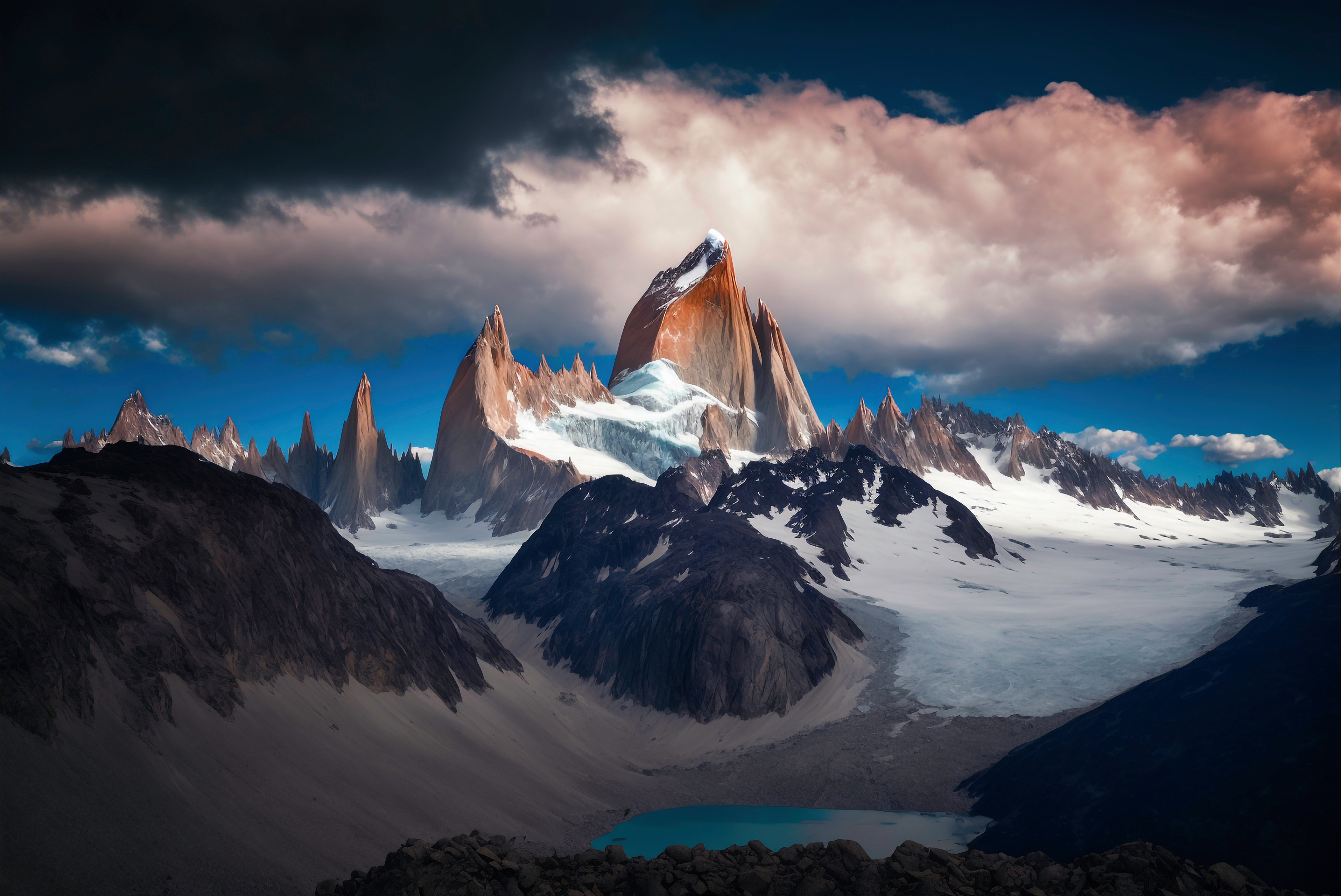 Image Argentina Patagonia Crag Nature Mountain Clouds