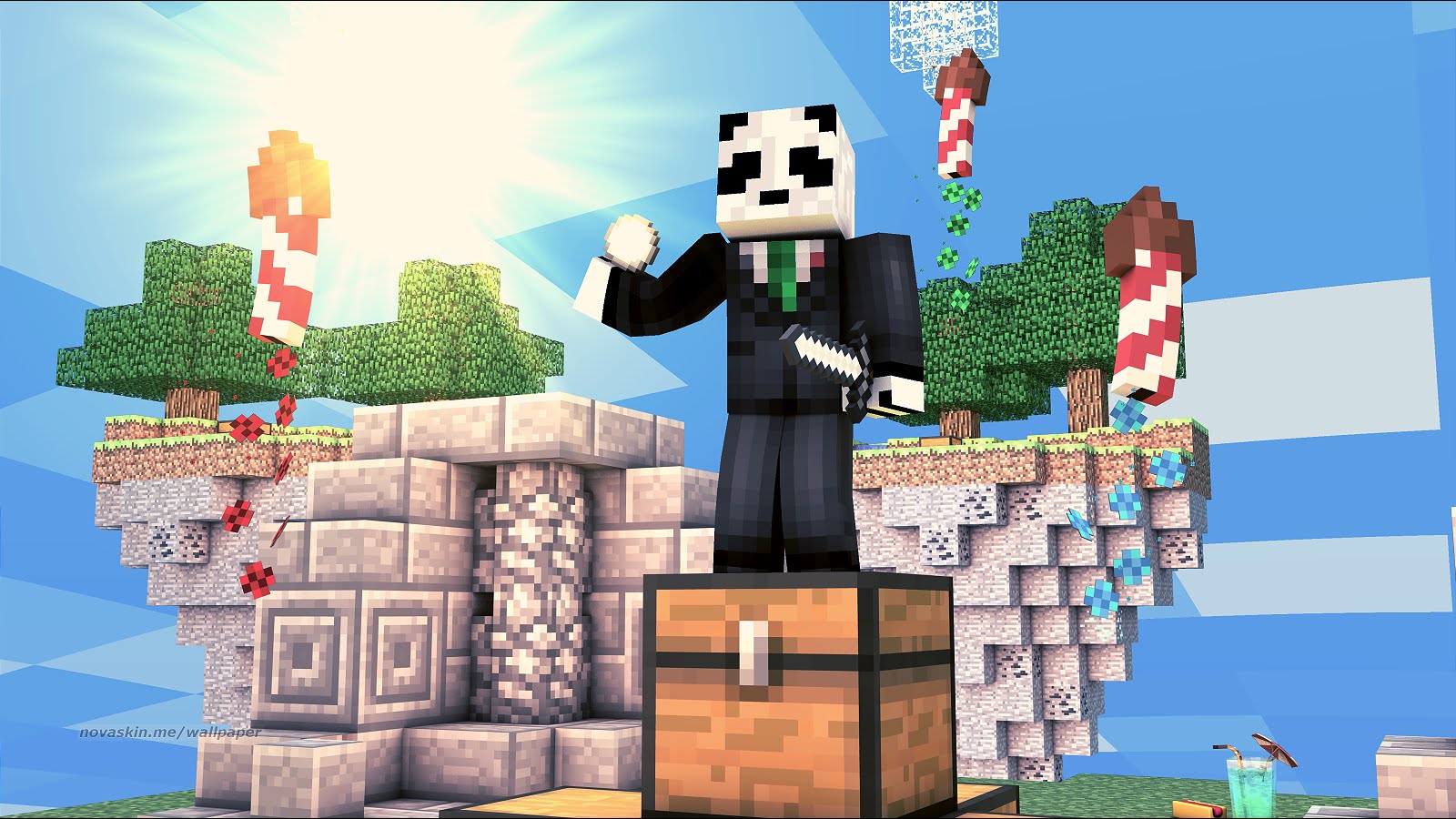 Minecraft How To Make A Super Easy Free Background With Your Own Skin