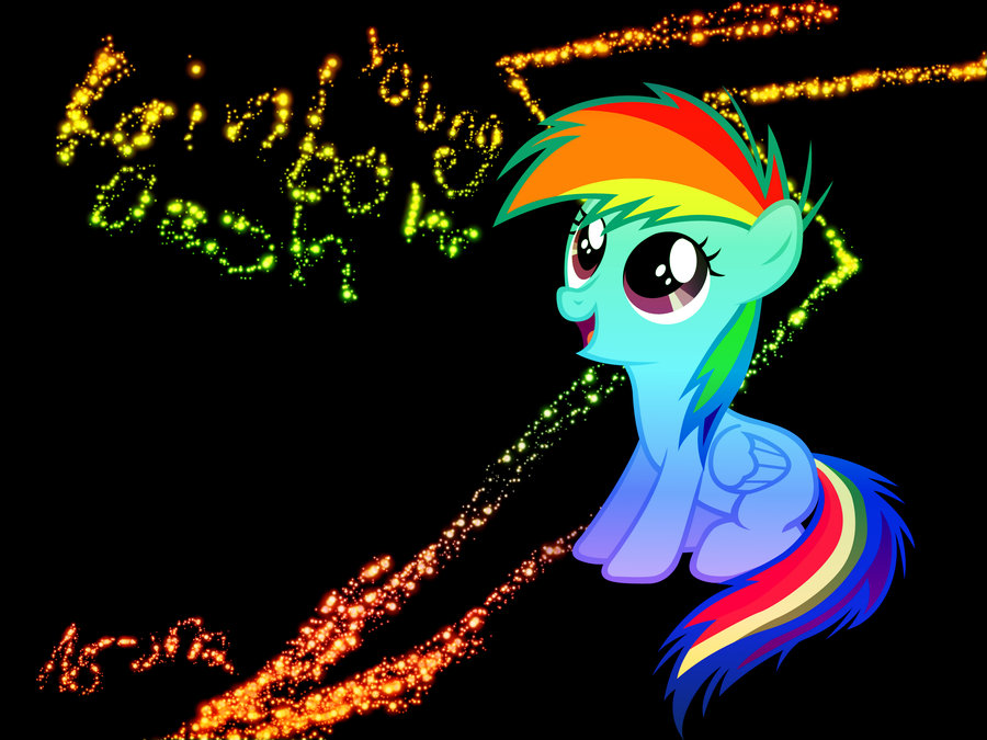 Young Rainbow Dash Wallpaper By Neon Sparks