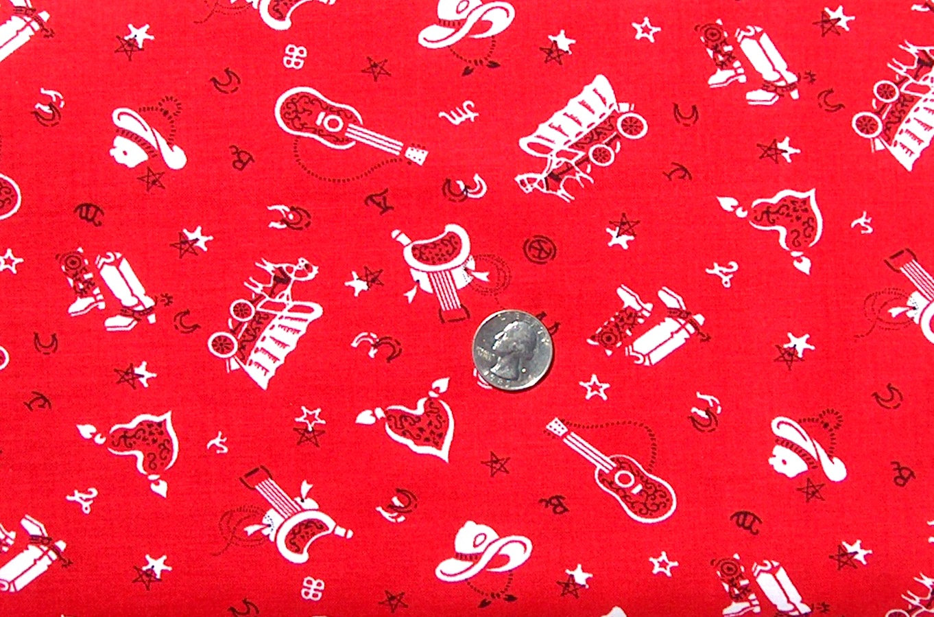 Original Red Bandana Background Fabric By