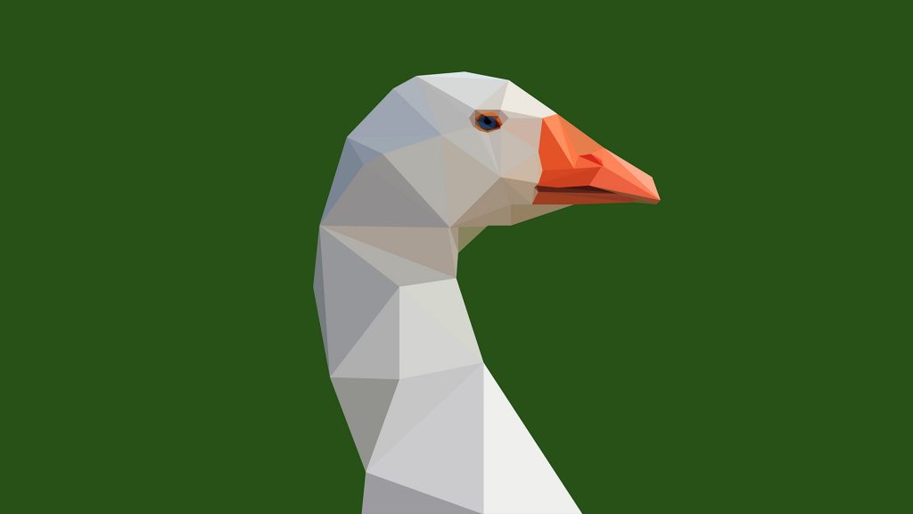 Low Poly Art Goose Wallpaper