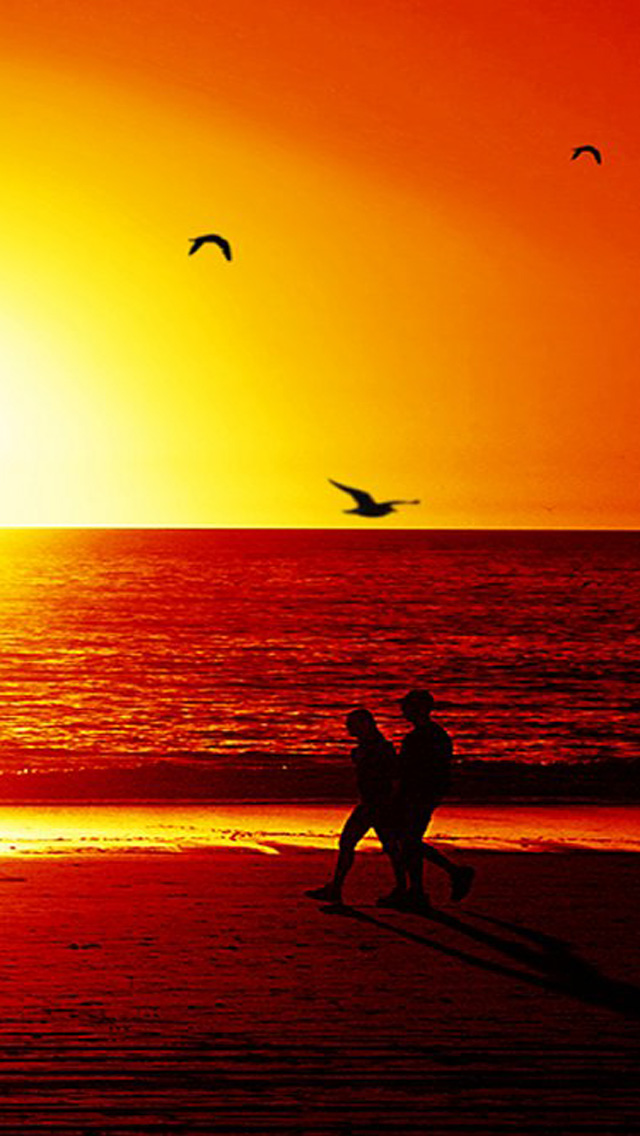 Spring Sunset iPhone HD Wallpaper Touch